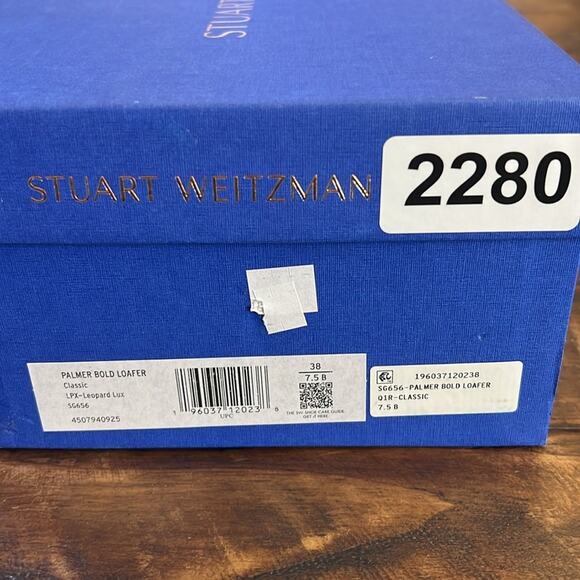 Stuart Weitzman Palmer Bold Penny Loafer Calf Hair Leopard Print NEW Size 7.5 - Picture 13 of 13